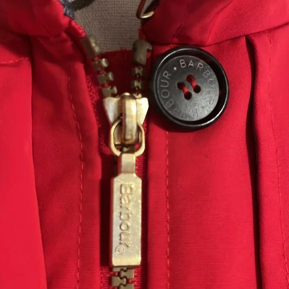 New Women's Barbour Glenrothes Waterproof Jacket Color Red Size 8 - Picture 4 of 8